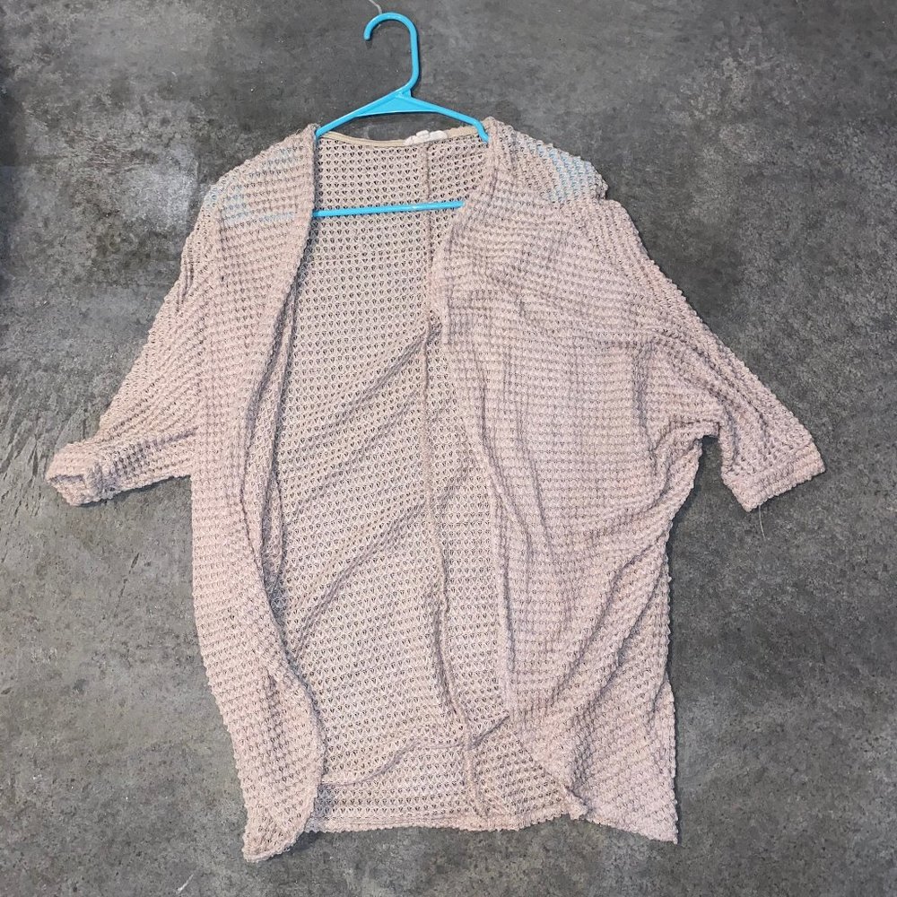 tan sweater
